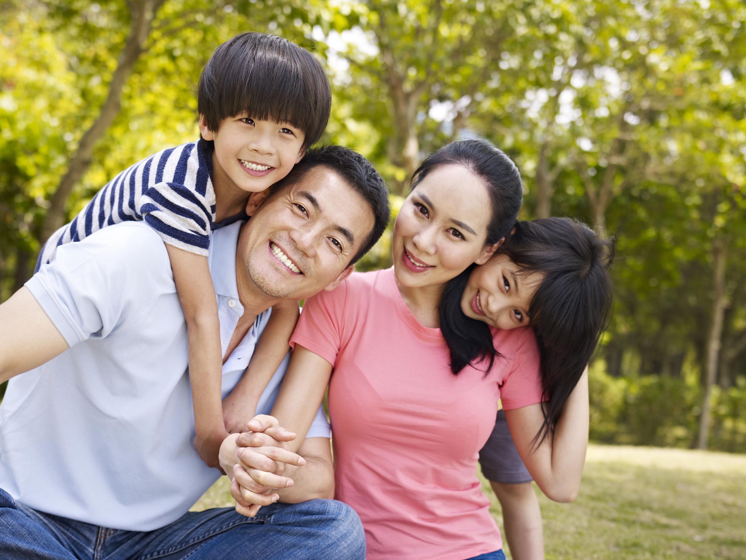 Asian Family Photo Outdoor